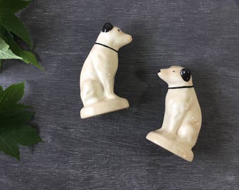 Vintage salt and pepper shaker rca victor rca nipper dog figurine collectibles advertising vintage rca victor dog salt pepper set ceramic