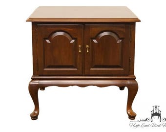 ETHAN ALLEN Georgian Court 24″ Storage End Table Vintage 225 Finish 11-8165