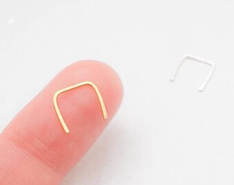 SALE - Septum Retainer, Septum Horseshoe, Gold Septum Retainer, Gold Septum Horseshoe, Retainer Septum, Gold Retainer, Nose Retainer, Septum