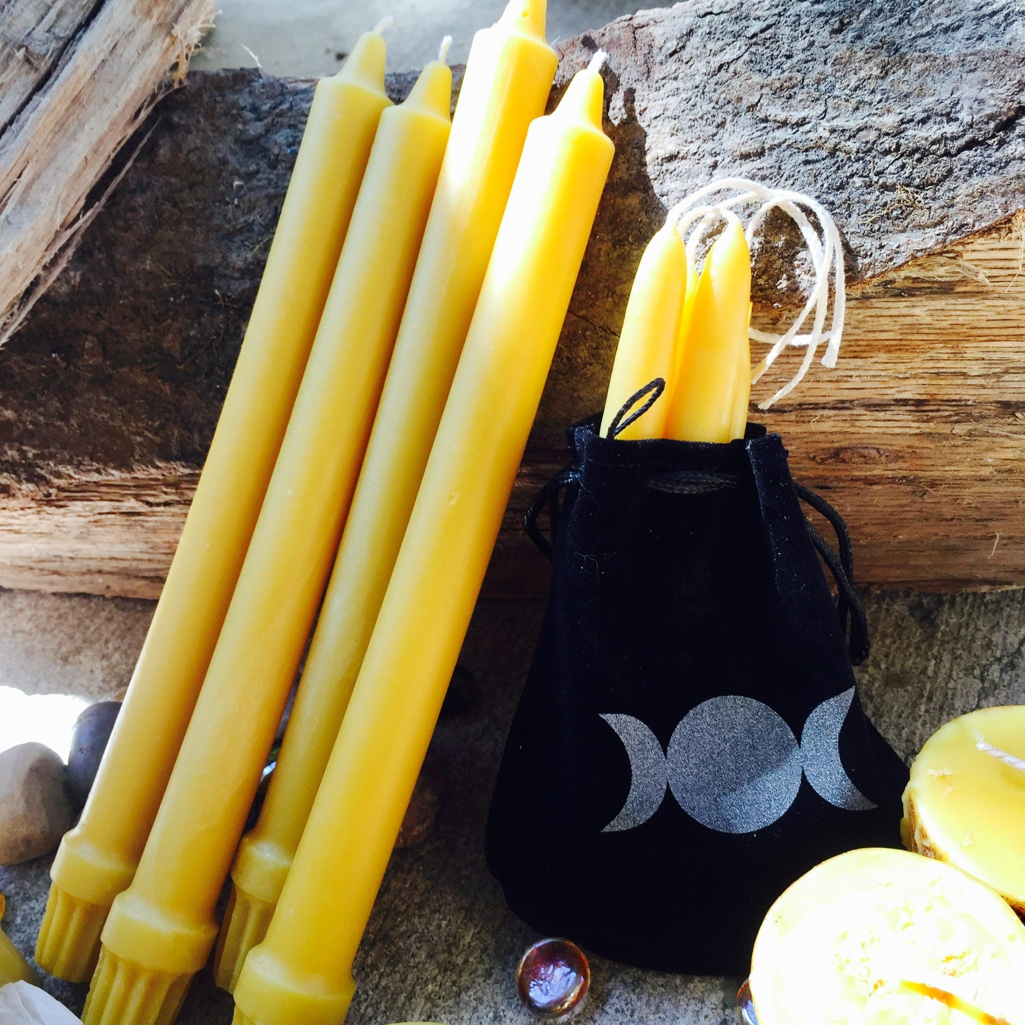 Pair of 100 Pure Beeswax 10 Taper Candles