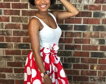 Polka Dot Maxi Skirt, Long Skirt