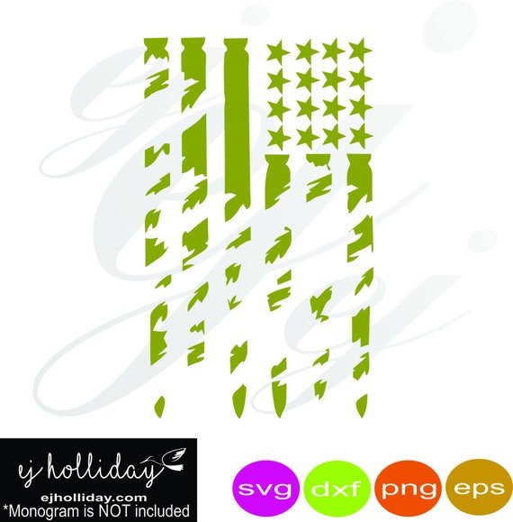 Rugged American Flag svg eps png dxf Digital Cutting Design