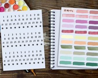 Bullet Journal Stickers, Sticker Kit, Planner Stickers, Stickers, Watercolor Stickers, Watercolor Planner Stickers, Rainbow stickers