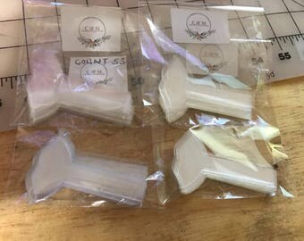 Plastic Lip Testers, Lipsence Tester, CLEAR, Set of 30, Sets of 50, Lipstick Testers, Lipsense Tester Lips, Disposiable Tester Lips