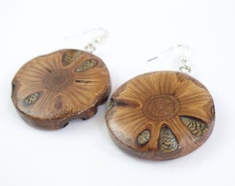 Australian gift -drop earrings, wooden earrings, hoop earrings, gift for her, boho earring, unique jewellery, unique earring