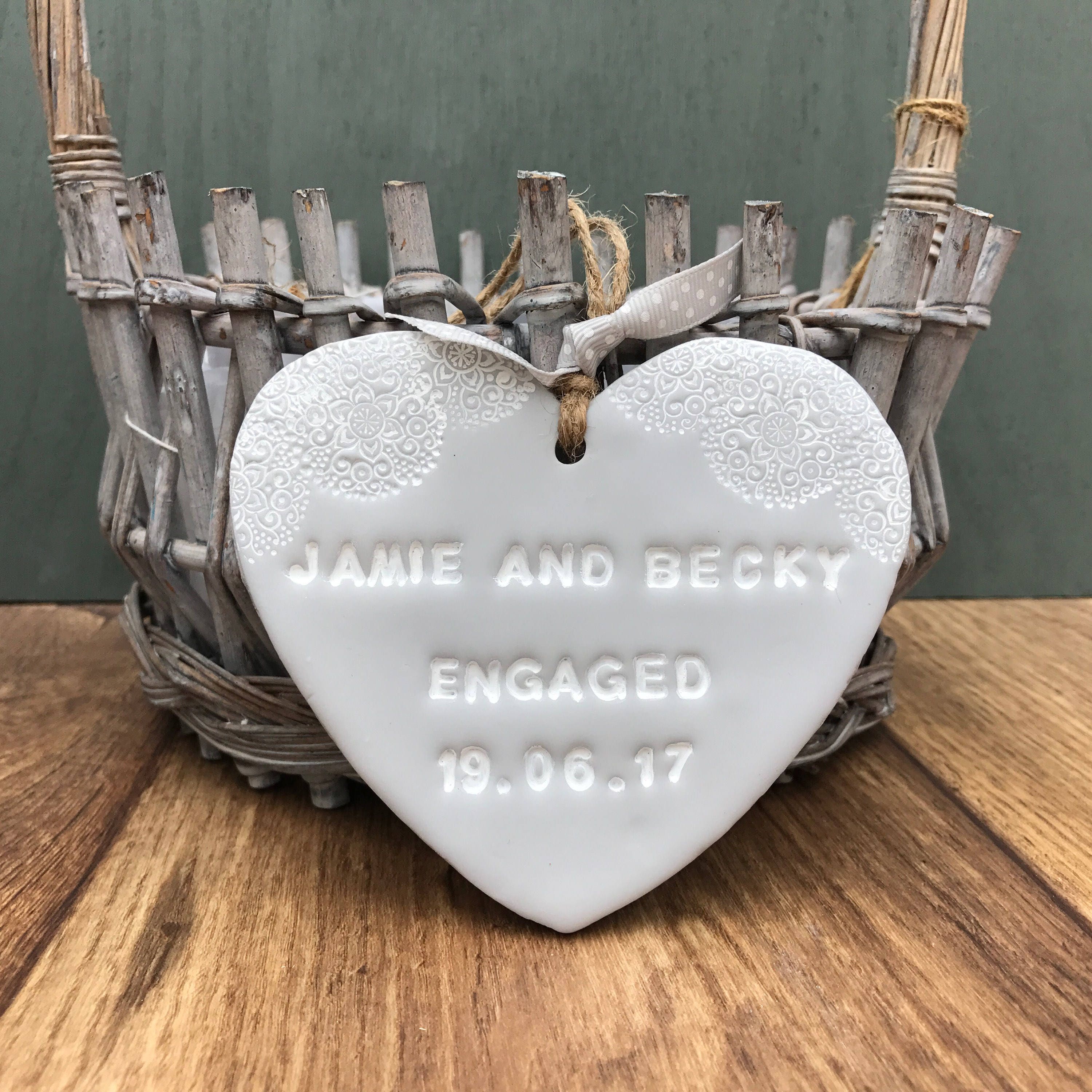 Personalised engagement gift bride to be anniversary gift