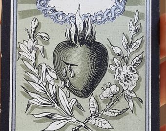 Antique Dutch Mourning Card Funeral Card Art Nouveau Holy