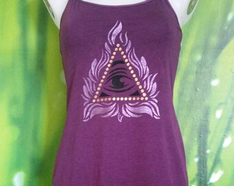 M, Handbemaltes lane top with adjustable straps