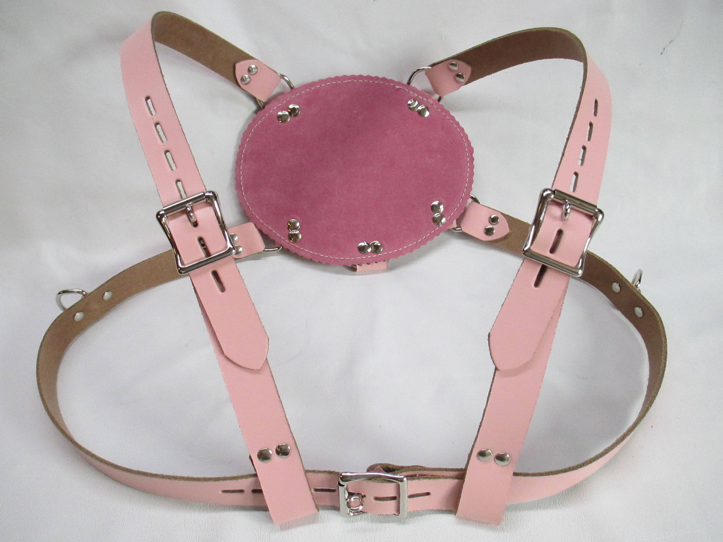 AB/DL Leather Adult Baby Retro Walking Chest Harness