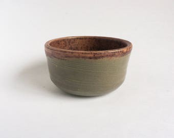 ceramic bowl - grey and plum speckled