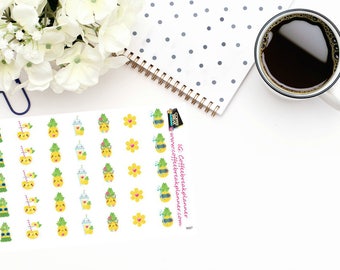 Planner Stickers |Cute Pineapple Stickers|Pineapple Stickers|Decorative Stickers|For use in a wide variety of planners and journals|S027