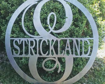 Metal Monogram Wall Art metal name sign | etsy Metal Monogram Wall Art metal name sign | etsy