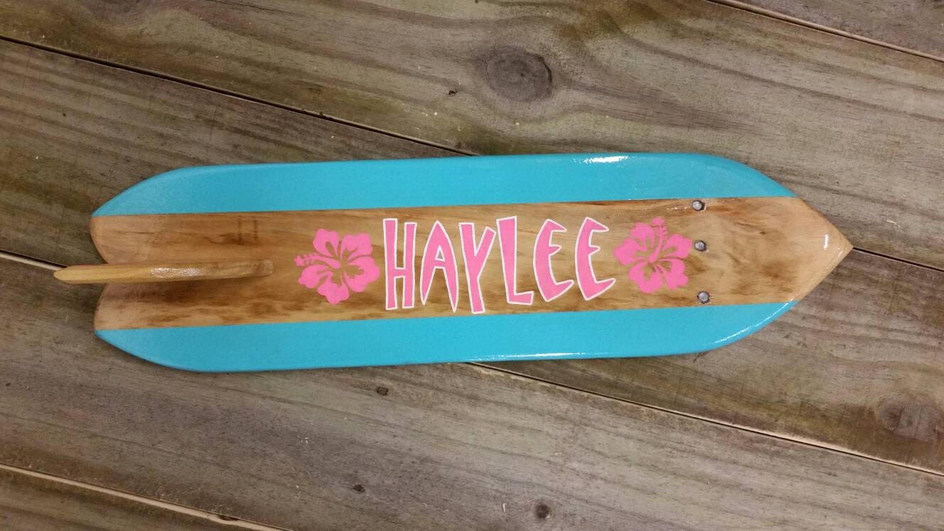 Surfboard name plate Surfboard sign surfboard decor custom