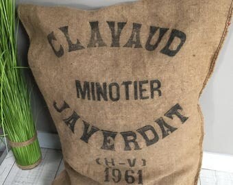 Old grain Javerdat, hemp bag, burlap sack bag