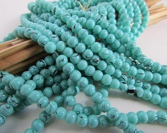 Glass bead, Pearl 4 mm - hole 1 mm - 8 colors
