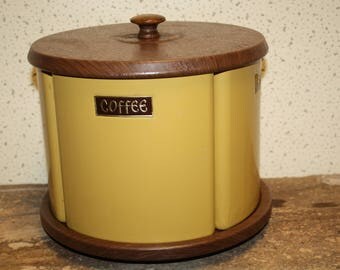 Vintage Lazy Susan Canister Set