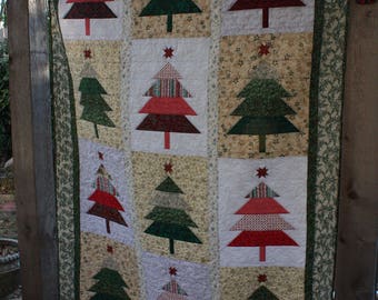 Christmas tree quilt | Etsy