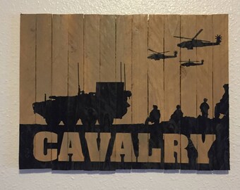 US Army Cavalry Wood Wall Art