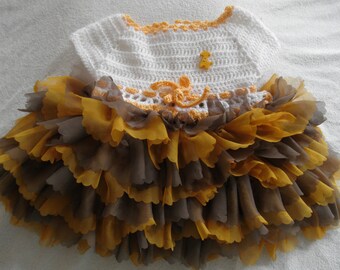 crochet ruffled 6 months dress