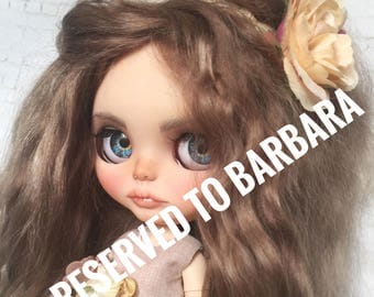 RESERVED TO BARBARA, final payment - Custom Blythe ooak doll Matilda, collectible doll with mohair weft