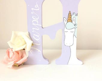 Unicorn Nursery, Unicorn Gifts For Children, Unicorn Gift, Unicorn Letters, Newborn Baby Gift Ideas, Large Wooden Letters, Babyshower Gift