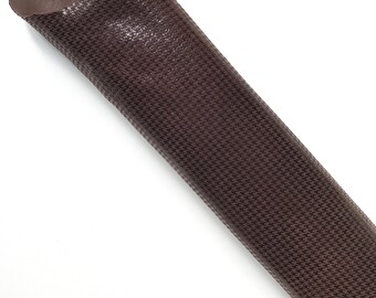 Printed pied de poule suede leather glossy skin A675 La Garzarara