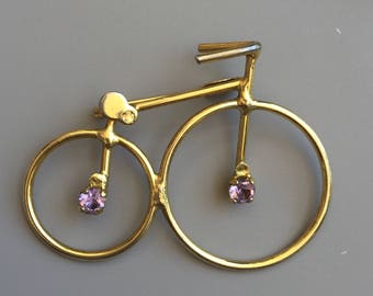 Vintage Old Style Bicycle Safety Pin / Brooch .