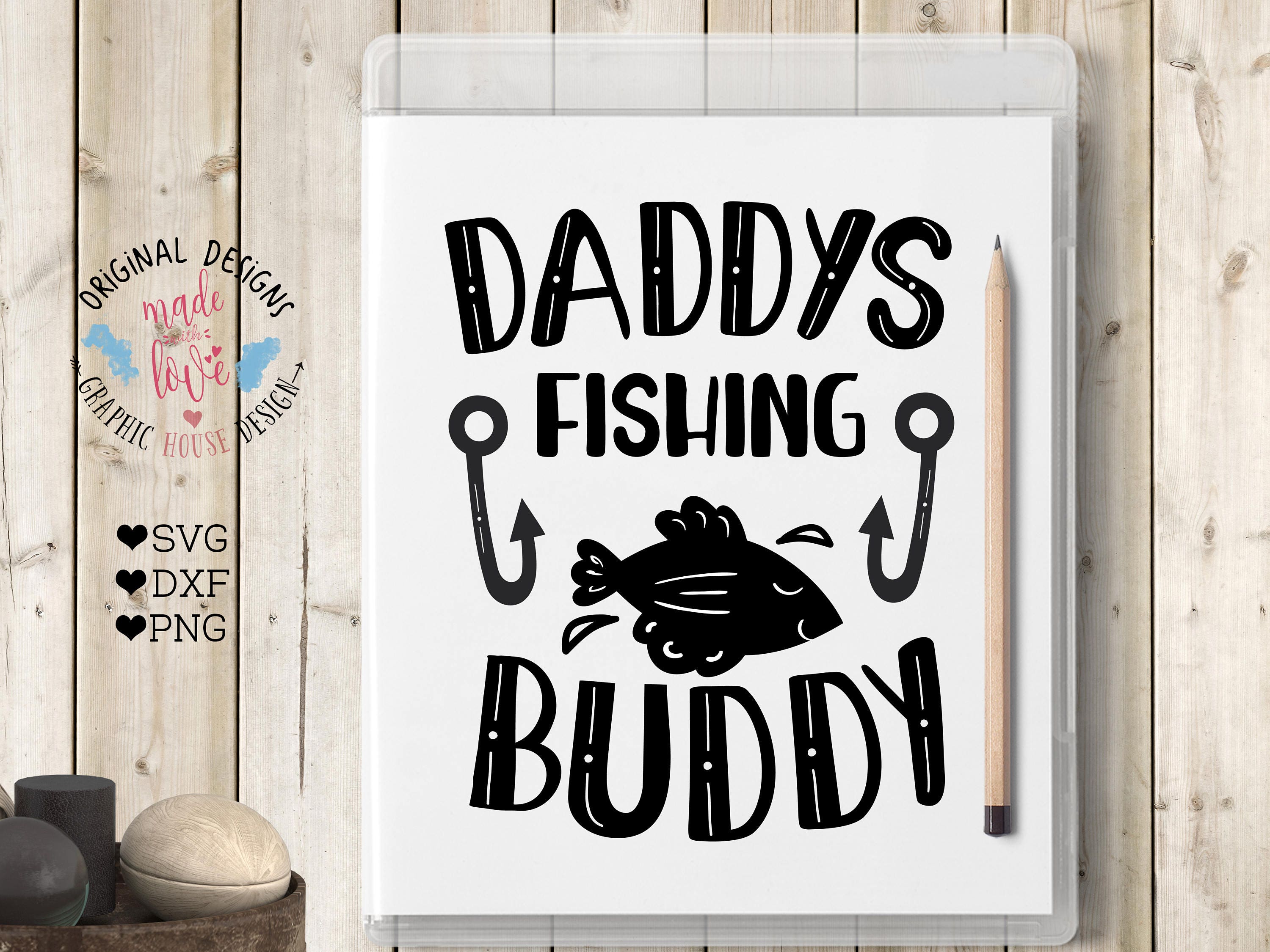 svg files daddy svg daddy's fishing buddy boy svg kids