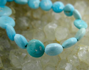 Natural Arizona Sleeping Beauty Turquoise | ~8mm Smooth Coins | Sets of 2,4, & 6