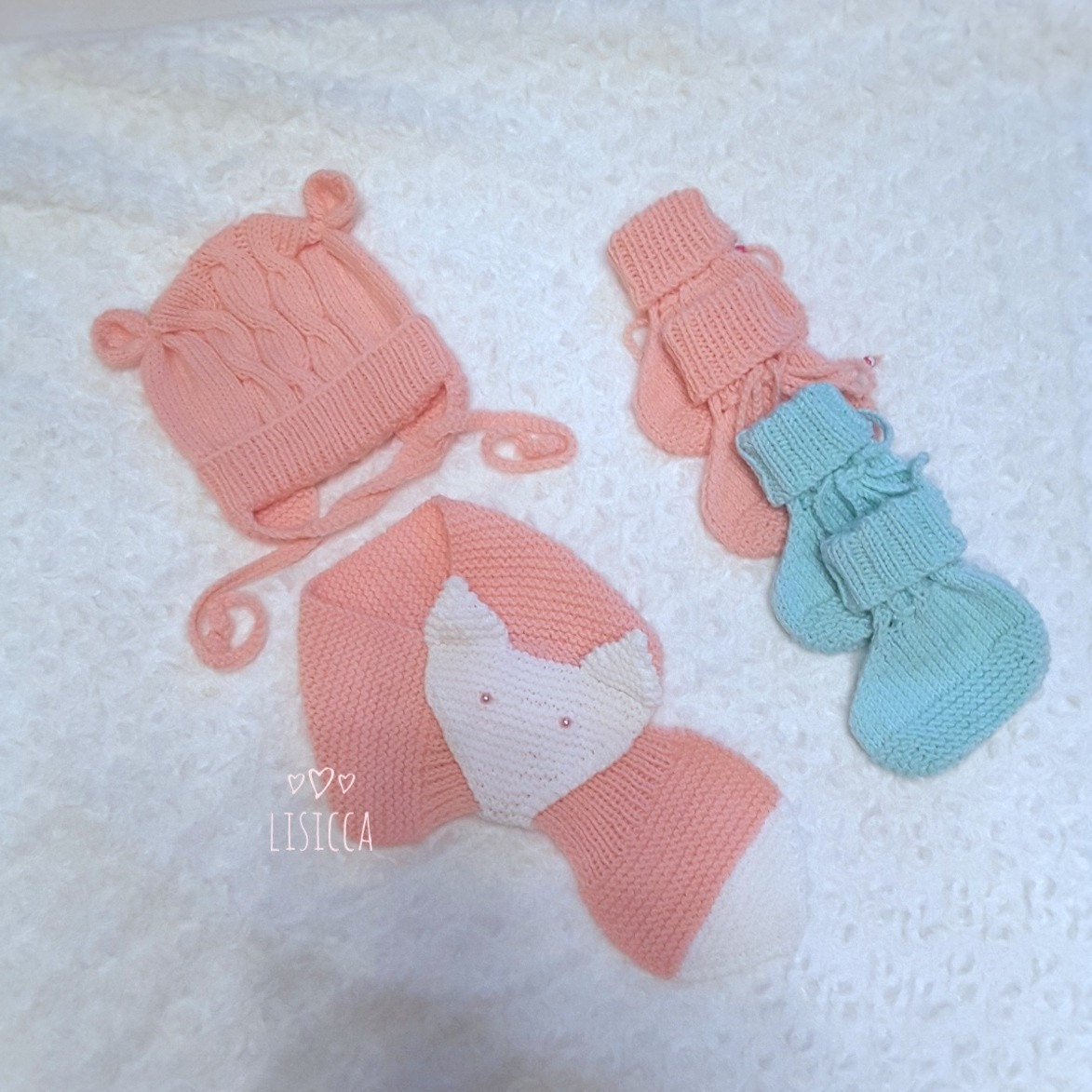 Knitted baby clothes Hand knit baby set Knitted baby mint