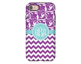 Monogram iPhone 7 case/7 Plus case, chevron iPhone case, floral iPhone 6s case, iPhone 6s Plus case/6/6 Plus case, 3D iPhone case