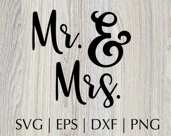 Mr and Mrs SVG Files Silhouette Studio Cutting Machine