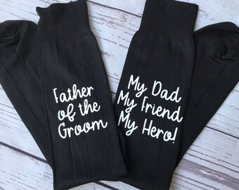 Father Of The Groom Socks/ Wedding Gift Socks/ Wedding Walk Socks/ Personalized Gift From Groom/ Wedding Day Socks/ Custom Wedding