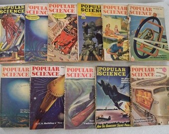 Lot of 11 eleven Popular Science magazines from the 1940s