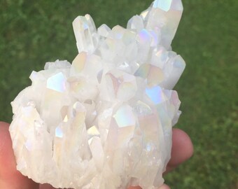 Angel Aura Quartz / AURA Quartz cluster / Angel Quartz crystal / angel aura crystal / angel aura cluster - Crystal Decor, Boho Decor