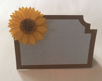 Sunflower place card | Etsy