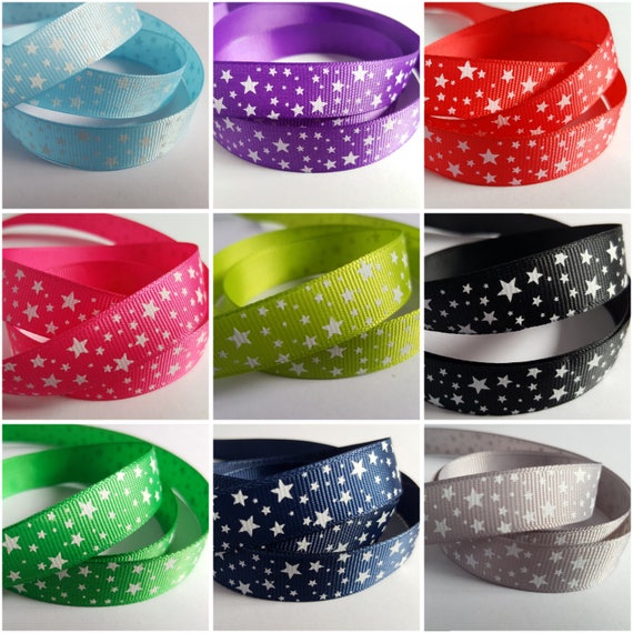 Stars ribbon Star print ribbon Printed star ribbon Printed