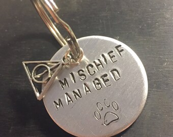 Pet ID Tags, Harry Potter, Hand Stamped Custom Pet Tags, Dog Tag, Cat Tag, SALE, With Free Charm,