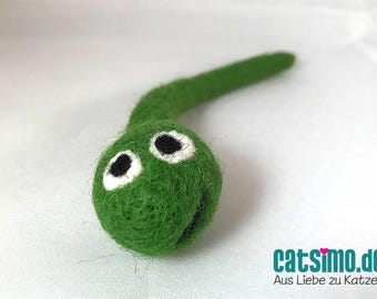 Cat toy felt Molli with organic Valerian or catnip ~ cat supplies ~ tadpole ~ felt toy ~ needle felting ~ assorted colors