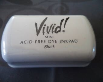 vivid "acid free dye inkpad" brand mini buffer block black