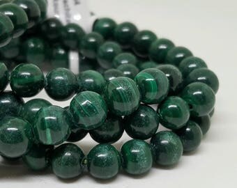 Bracelet Extensible En Acier Avec Pierre De Malachite Véritable - Neuf Avec étiquettes - Unisexe