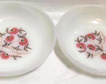 Two Fleurette Fire King Soup Bowls