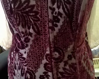 Deep purple velvet size 16 corset gothic steampunk adventurer cosplay