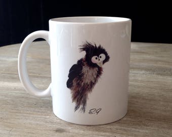 Mug with bird beautiful speaker and humorous text
