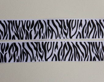 Zebra Print Grosgrain Ribbon 26mm/1" wide x 1 meter
