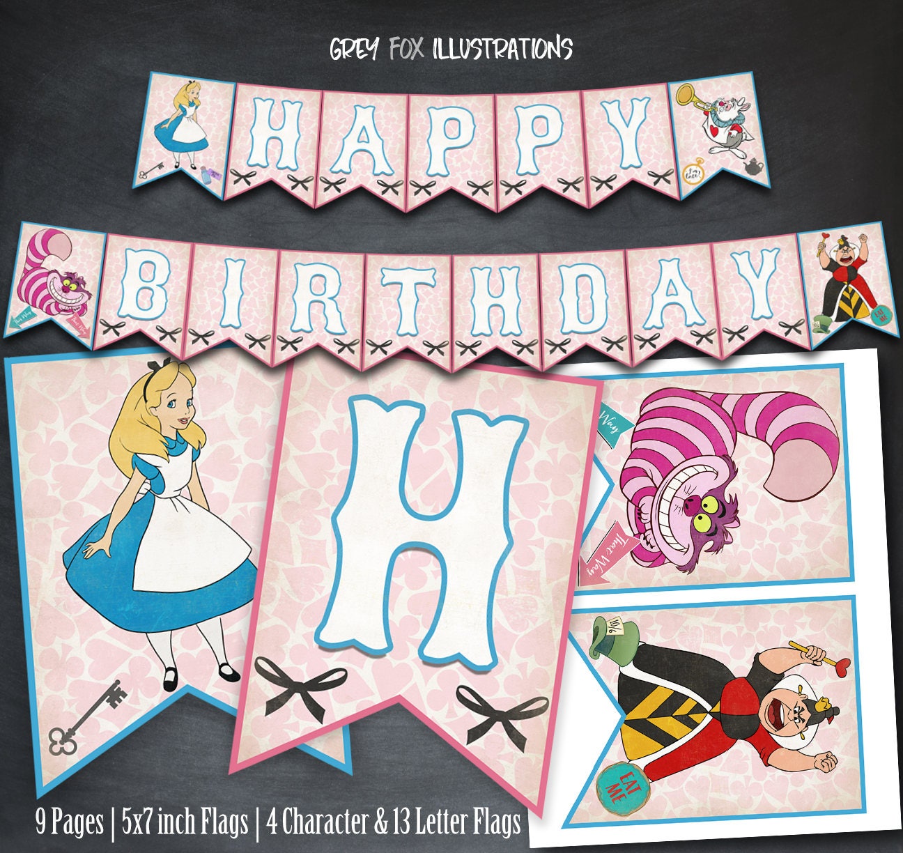 alice in wonderland banner alice in wonderland printable