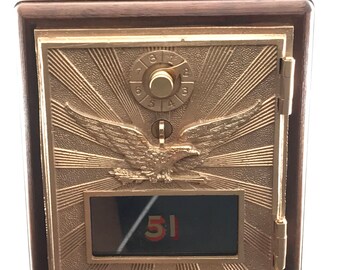 Vintage #2 Brass Keyless Lock Post Office Door