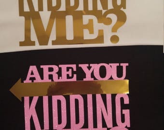 Are You Kidding Me; Fun TShirt; Fun Sayings; Cute Tee's; Women TShirt; Birthday Gift;
