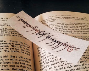 the lord of the rings the hobbit RING INSCRIPTION hooded