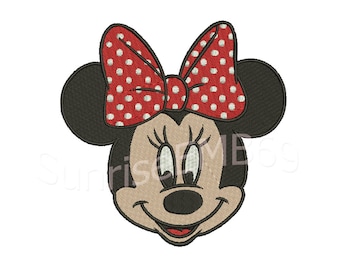 6 Sizes**Minnie Mouse Embroidery design- 8 formats machine embroidery design - Instant Download machine embroidery pattern